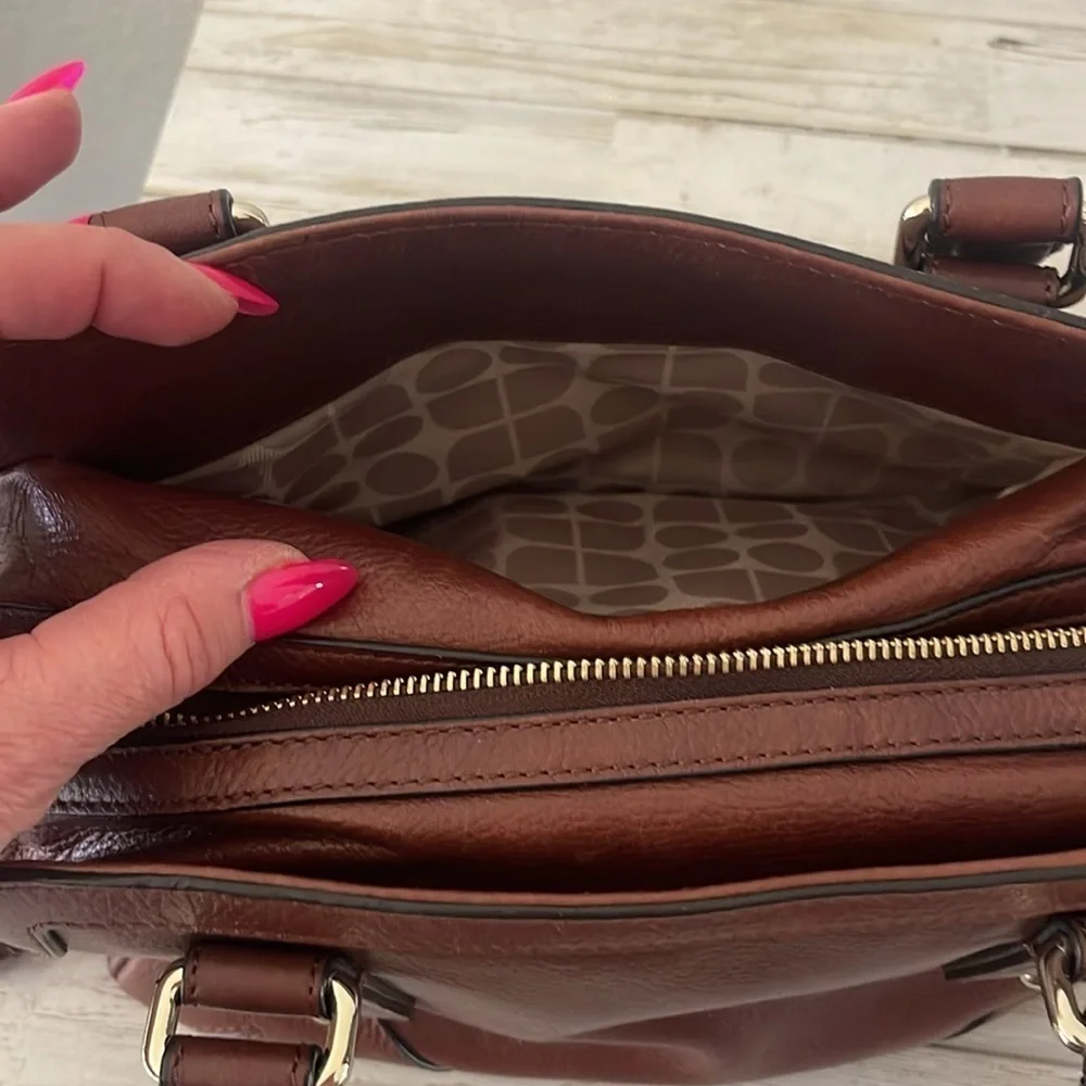 Vintage Kate Spade All Leather Brown Handbag.